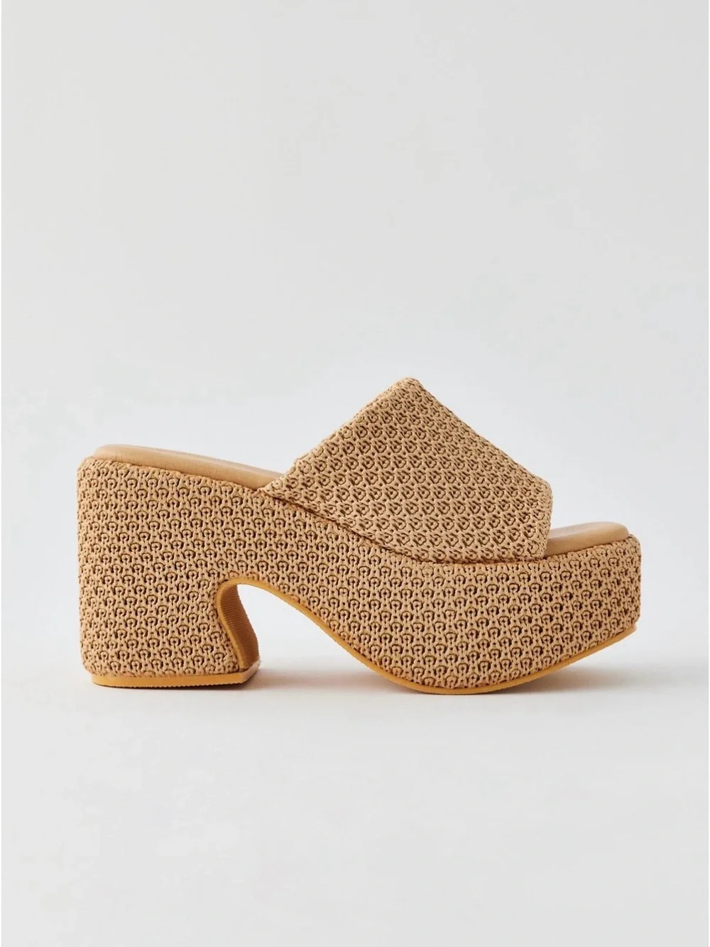 Beach By Matisse Como Beige Platform Slide Mule Heels for Women